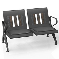 Heavy Duty Airport Waiting Chair Clinic Bench Office Reception Room Salon Black