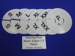 Set of 6 Clothing Rack Round Size Divider S M L XL XXL & BLANK Retail Store