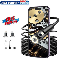 8mm Endoscope Borescope Inspection Snake Camera 1920P HD For iPhone Android iOS