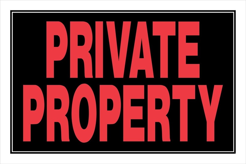 Hillman Black & Red Private Property Sign, 8 x 12 in. 5-Pack