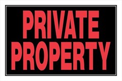 Hillman Black & Red Private Property Sign, 8 x 12 in. 5-Pack