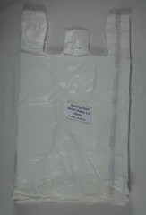 T-Shirt Bag Plastic w/ Handles 8″ x 5″ x 16″ Variety of Colors & Qty Retail