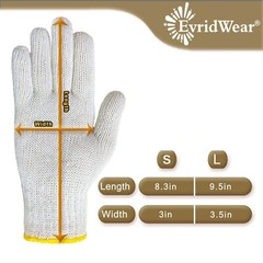 EvridWear 10 Pairs Pack Cotton Polyester String Knit Ultralight Work Gloves