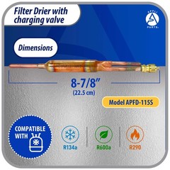 Appli Parts APFD-115S 10 Units of Copper Liquid line liquid line filter dryer wi