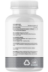 Coconut derived Activated Charcoal 1240 mg | 60 1 Count (Pack of 60)