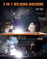 HITBOX 200A 2-IN-1 HF TIG MMA ARC Stick Welding Machine with Post Gas Function