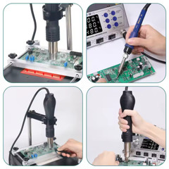 YIHUA 853AAA+ Welding Station Preheating Station Solder Iron Hot Air Gun 3 in 1