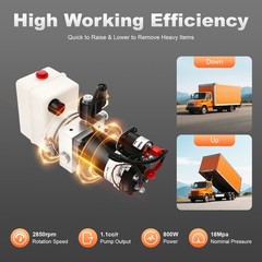 Electric Hydraulic Pump Hydraulic Power Unit Single Acting Oil Pump 12V 800w