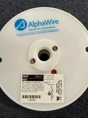 AlphaWire 3047 RED 30AWG Copper Wire Spools 1000ft