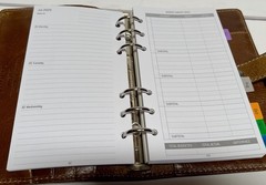 Filofax MALDEN 6 Ring Personal Organizer Planner Diary Antiqued Leather7.5X5.5”