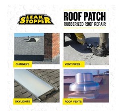 (2 pack) Leak Stopper Roof Patch, Black, 10 oz Tube