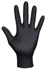 Raven 66518 Safety Powder Free Examination Black Nitrile Gloves 7 Mil Large