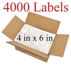 4000 – 4×6 Fanfold Direct Thermal Shipping Labels for Zebra & Rollo Printers