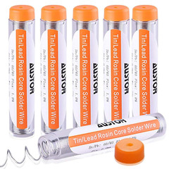 AUSTOR Pack of 6 Solder Wire 60-40 Rosin Core Solder 0.6Mm Electrical Soldering