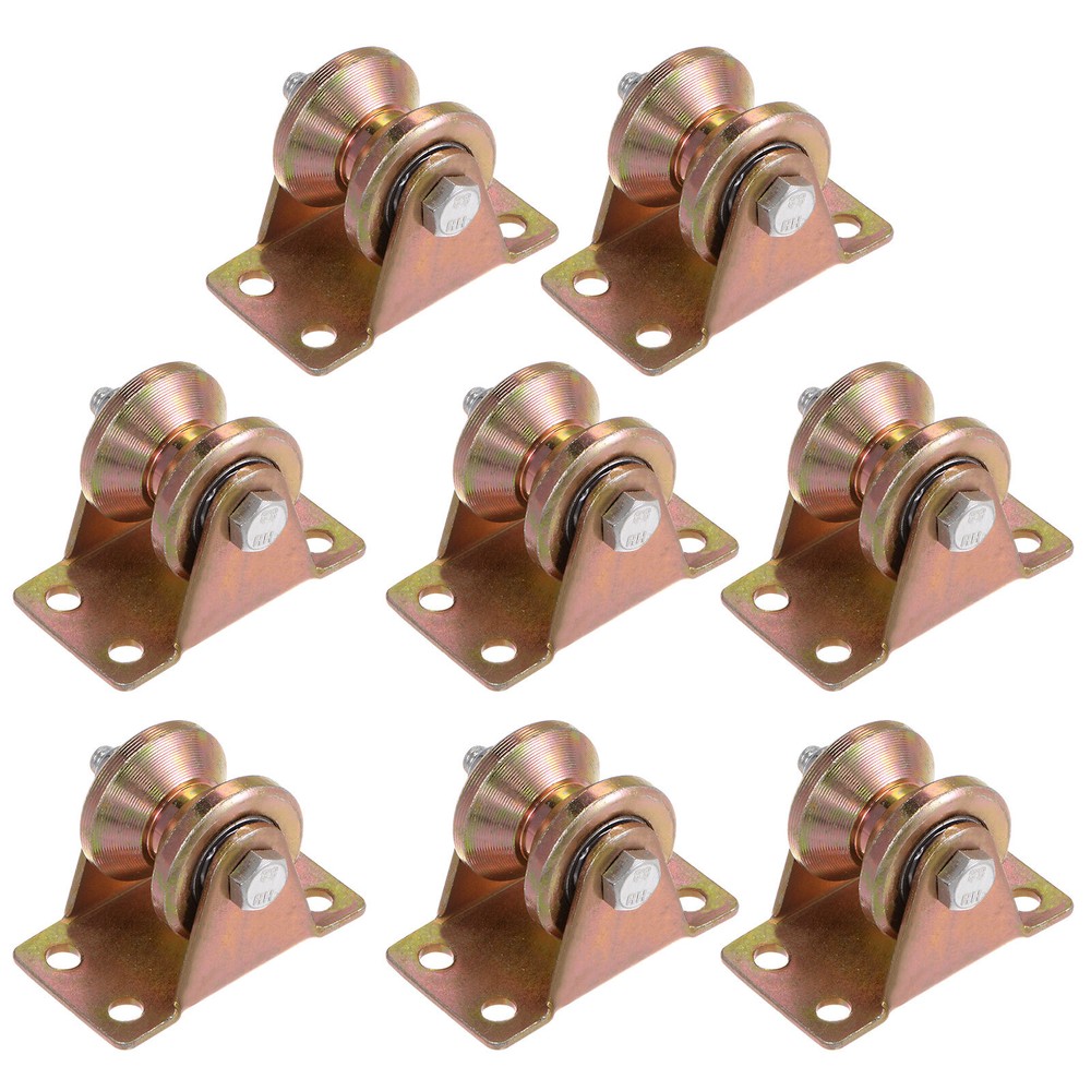 8pcs 1.2″ V Groove Wheel Sliding Gate Caster, Rigid Caster Wheels with Bracket