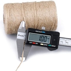 SMART&CASUAL 2mm Natural Jute Twine String * 328 Feet ( 100M ), Brown