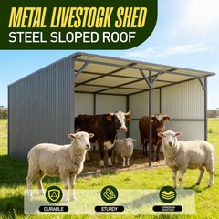 12’x20′ Galvanized Metal Livestock Shed cattle and horse shed US inventory