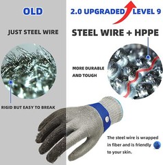 Stainless Steel Mesh Knife Cut Resistant Chain Mail Protective Glove Work Safety