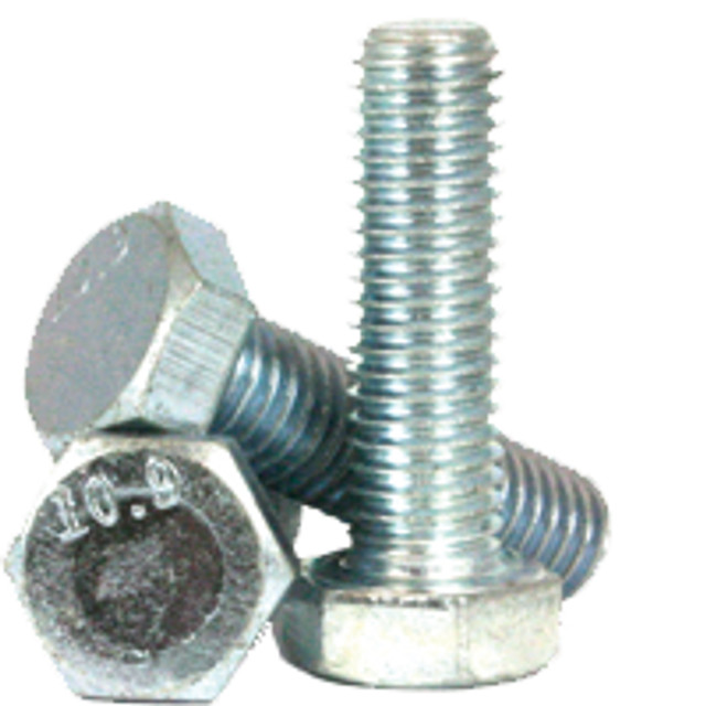 M12-1.75 x 35 mm FT Hex Cap Screws 10.9 DIN 933 Coarse Zinc Cr+3 Bake, 10 Pack