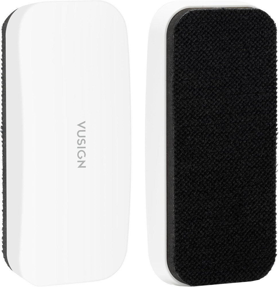 VUSIGN Magnetic Dry Erase White Board Eraser- 2 Pack, Glass Whiteboard Eraser fo