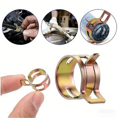 32Pcs Spring Hose Clamps Assortment Kit, 304 Stainless Steel & Copper Gold