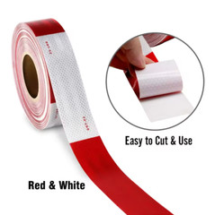 Conspicuity Tape DOT-C2 Approved Reflective Trailer Red White 2”x150’ -1 Roll