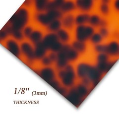 3 PCS 8×12 Inch 1/8 Tortoise Shell Cast Acrylic Sheets Leopard Pattern Laser