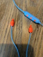 Plugfones Wireless BasicPro Bluetooth, Earplugs, Headphones! Blue Orange MISSING