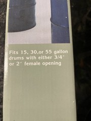 Impact 8-oz. Drum Pump model 2202 Pail Pump Fits 5, 15, 35, 55 Gallon 3/4” -2”