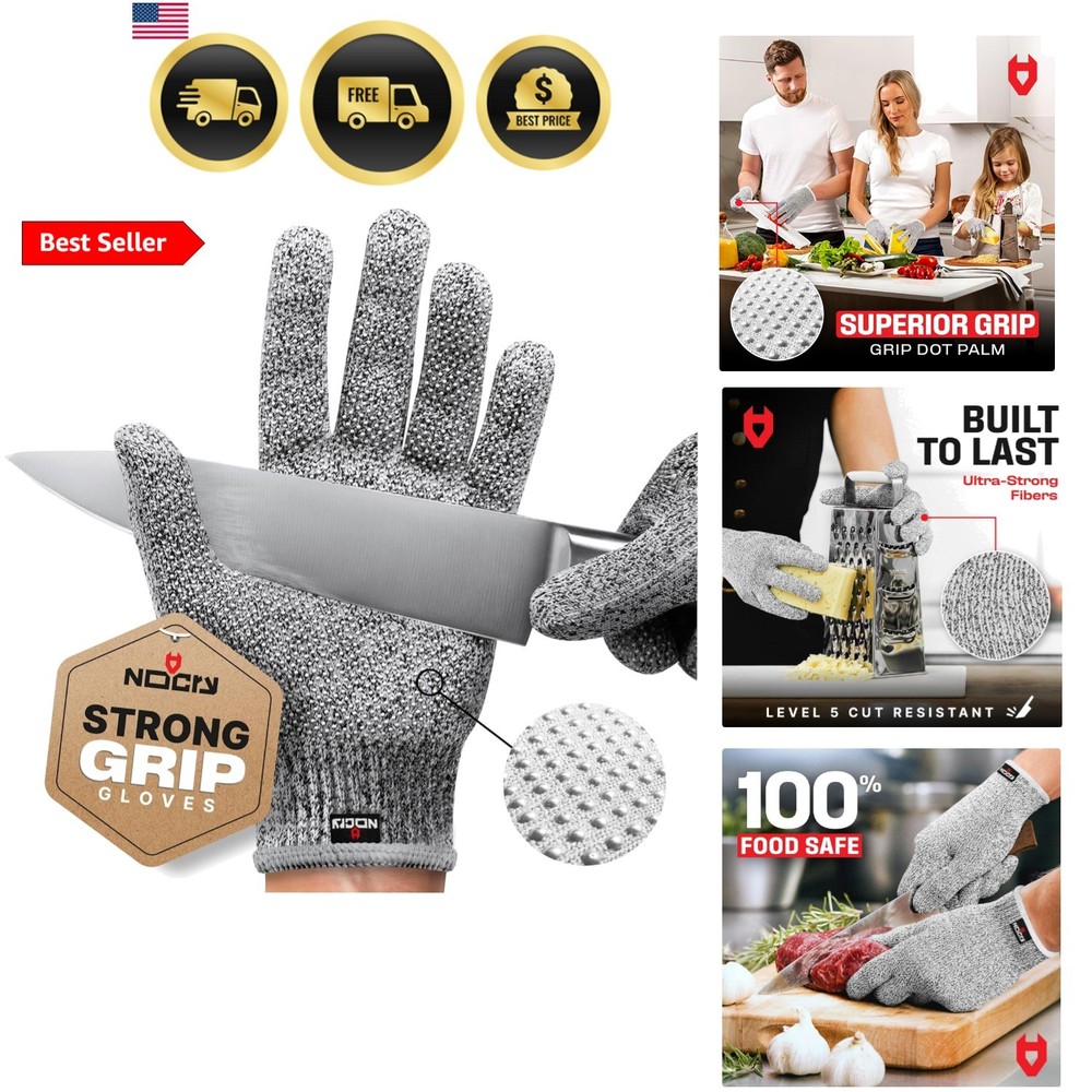Cut Resistant Gloves with Grip Dots – Breathable & Lightweight Cutting Gloves…