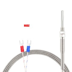K Type Thermocouple Temperature Sensor Probe 0-400°C 2P Shielded Cable 30~200mm