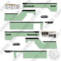 Kawasaki Mule Diesel 4×4 Mule PRO FXT Decal Kit UTV -Custom Taxi Light Green