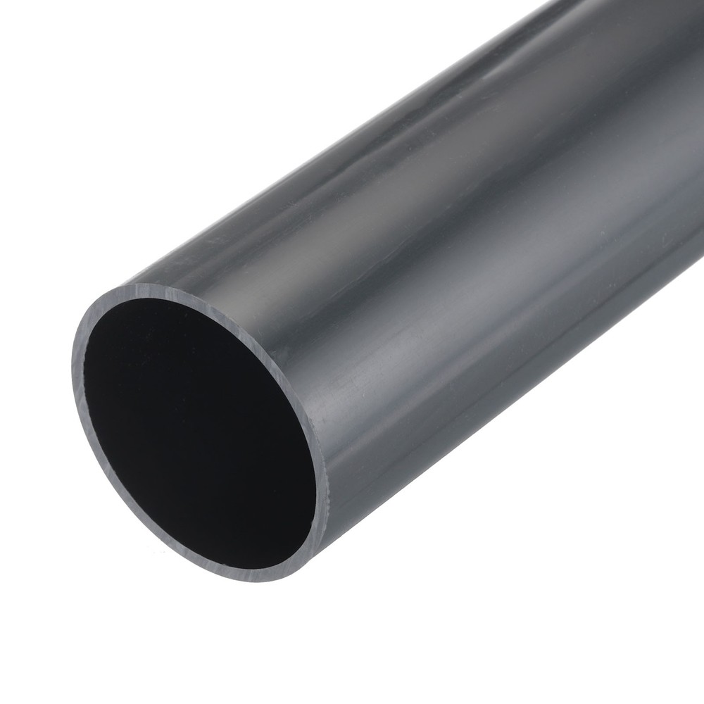 PVC Rigid Round Pipe 54.7mm ID 60mm(2 3/8″) OD 350mm Dark Grey High Impact