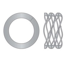 Compression Wave Spring 1 in High Carbon Steel (5 Pieces)