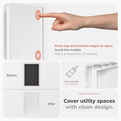 6×12 Inch White Access Panel Drywall ABS Plastic Square Wall Ceiling Door HVAC