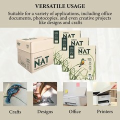 Letter Size (8.5″x11″) Natural Sugarcane Pulp Printer Paper, 3 Reams