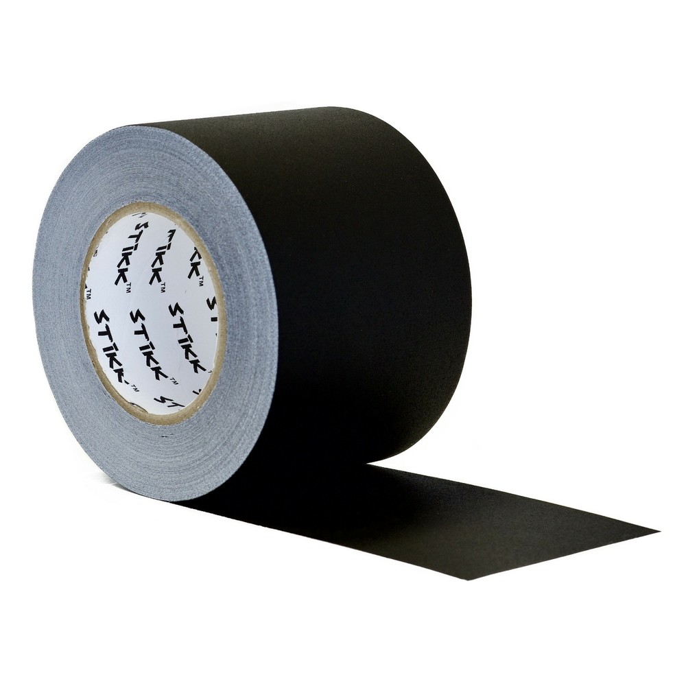 4″ x 60 Yard 96mm x 55 m 11 mil STIKK Black Gaffers Tape No Residue Cloth Matte