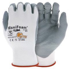 Maxi Foam Premium Unisex X-Large White Nitrile-Coated Grip Abrasion Resistant Ou