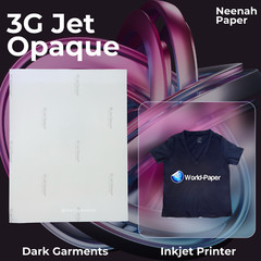 3G Jet Opaque Neenah Inkjet Heat Transfer Paper 8.5×11 1000 sheets World Paper