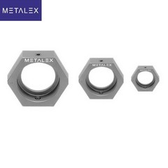 Hexagon Die Adapter Set Of 3 Pieces For Round Split Button Dies 13/16″ 1″ 1-1/2″