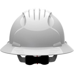 Evolution Deluxe 6161 Vented Full Brim Hard Hat w/ 6 Pt Ratchet Adjustment White