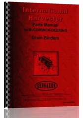 Parts Manual International Harvester C Harvester E Grain Binder