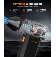 Plumero aire comprimido 110000RPM eléctrico 3 velocidades carga rápida limpieza.