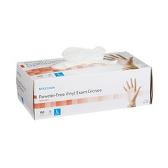 McKesson Vinyl Exam Glove Standard Cuff Length LARGE 150 per Box