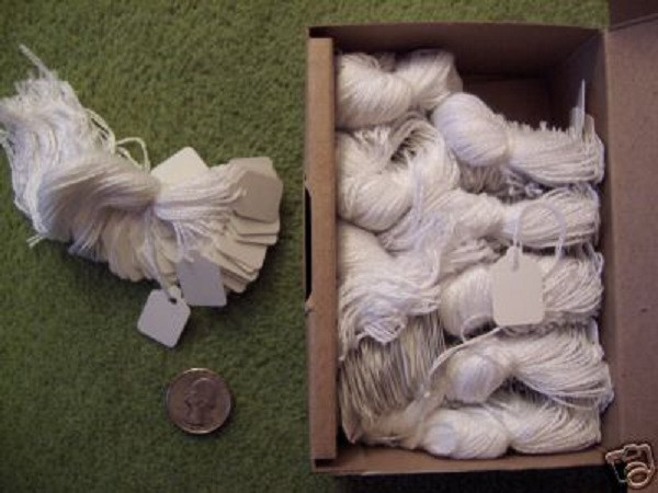 1000 String / Price Tags – Size #1 (9/16″ x 15/16″)White