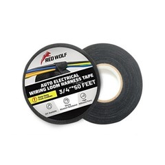 2x High Temp Wire Harness Tape 3/4″x50FT Adhesive Fabric Auto Wiring Cable Wrap