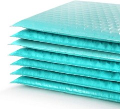 10 #5 Teal Poly Bubble Mailers 10.5″ x 16″ Shipping Mailing Padded Envelopes