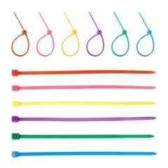 QDiShi 600pcs Small Colored Zip Ties 4 Inch Multi-Color Zip Wire Tie for