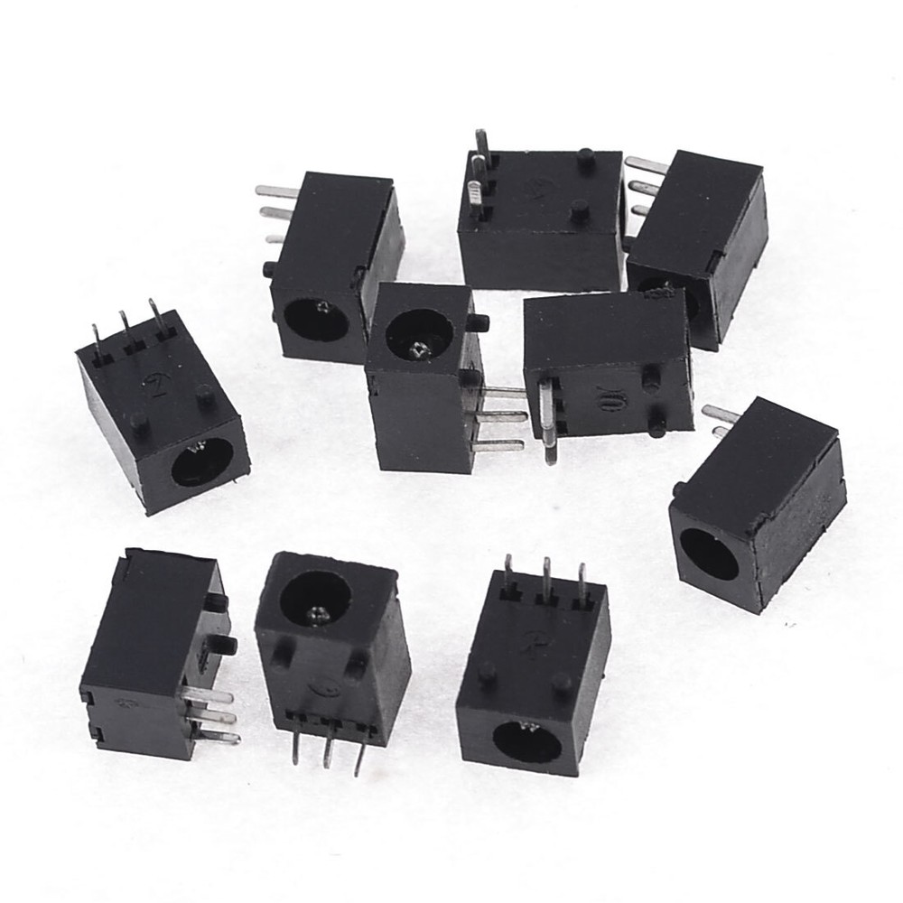 10pcs 3.5mm Dia PCB DC Power Jacks Sockets Charge Ports