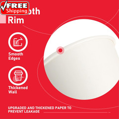 16 Oz 100 Pack Coffee Cups with Lids and Sleeves, Hot Paper Coffee Cups with Lid